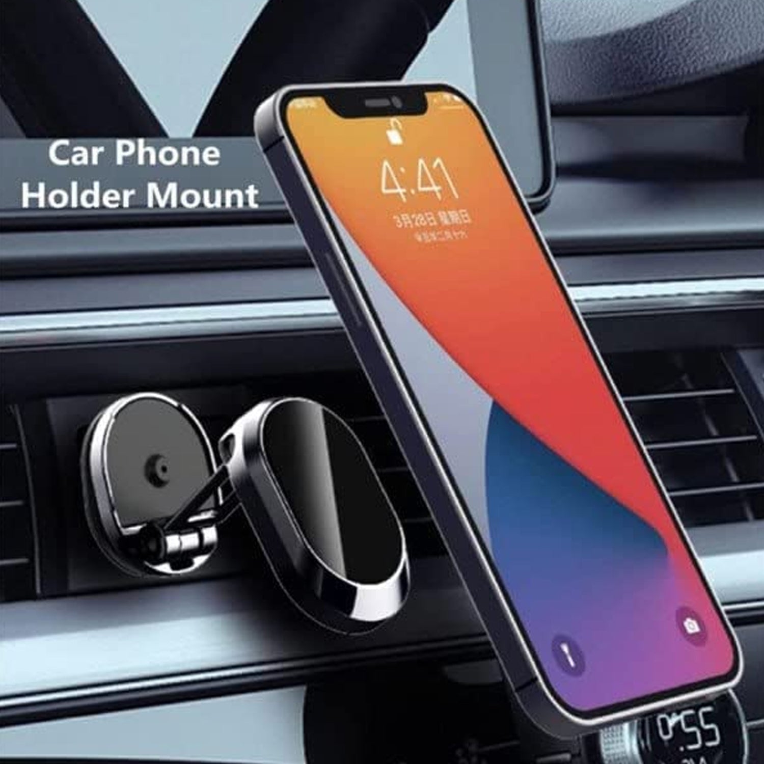 360Â° Rotating Magnetic Car Phone Holder