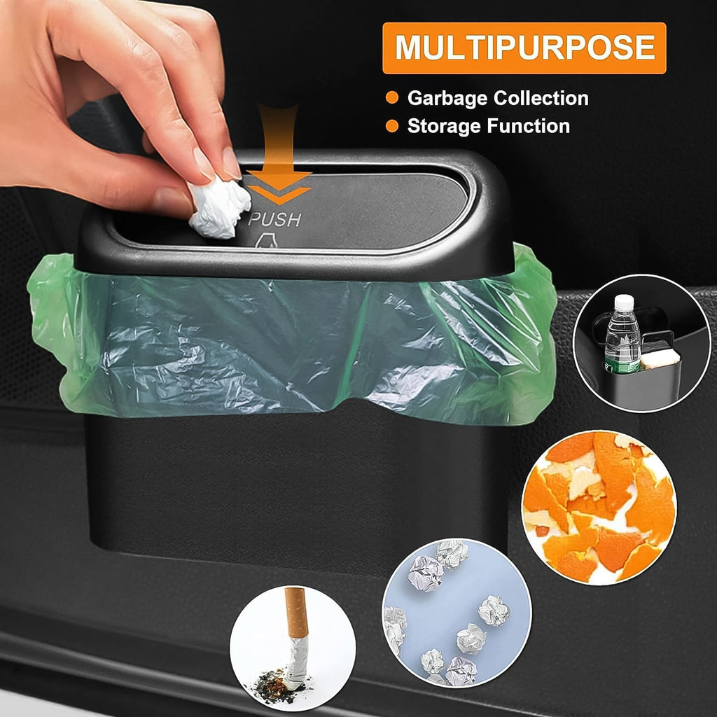 Plastic Mini Car Trash Can with Lid