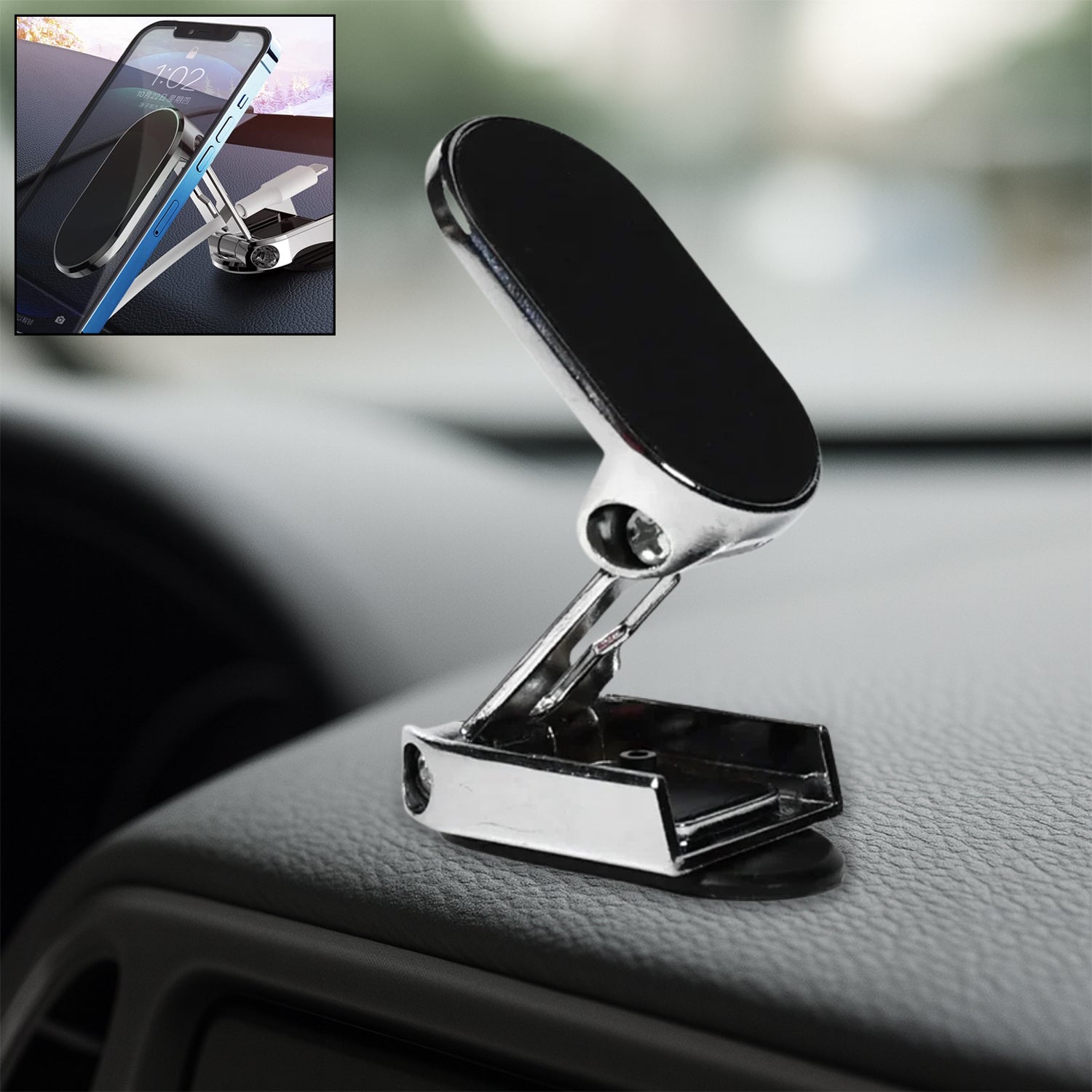 360Â° Rotating Magnetic Car Phone Holder