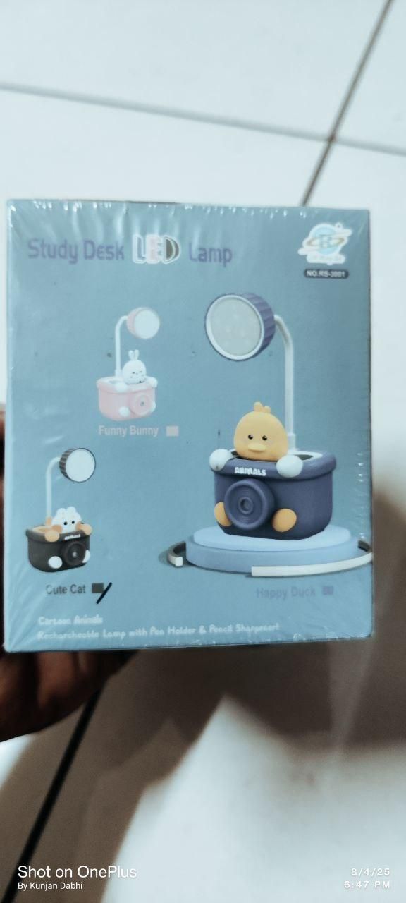 Cute Table Lamp with Pen Holder & Sharpener